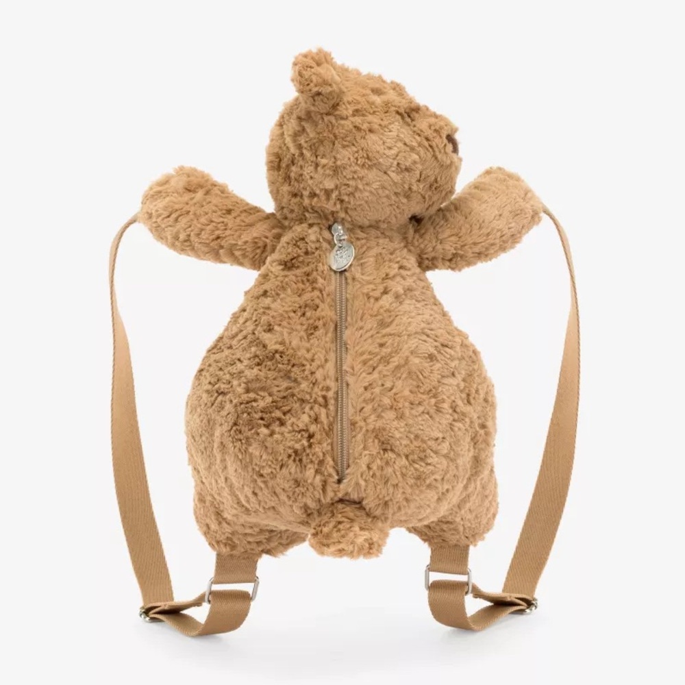 JELLYCAT Bartholomew Bear soft woven backpack 32cm
